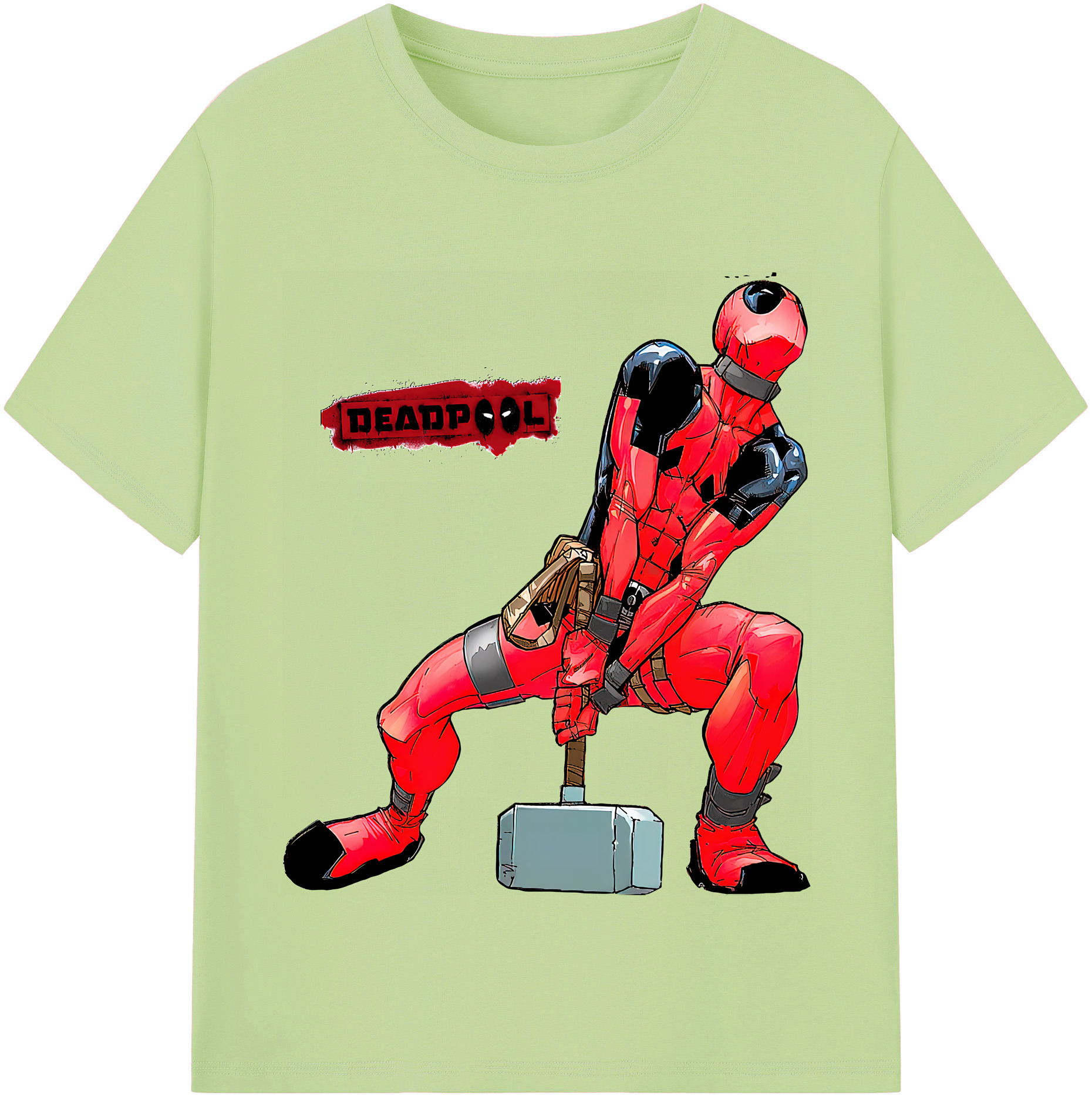 （画像用） Deadpool デッドプール 綿100％半袖Tシャツ（フロントプリント）